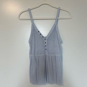 American Eagle - Light Blue Soft and Sexy Peplum Tank
